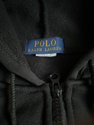Tuta Ralph Lauren nera con cavallo rosso