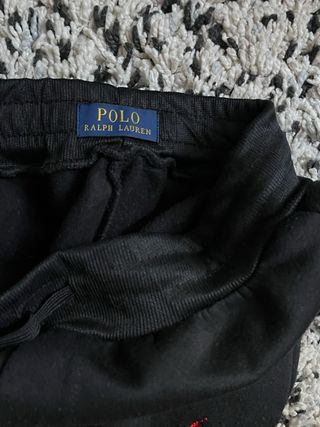 Tuta Ralph Lauren nera con cavallo rosso