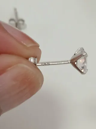 Brincos Zircônia Prata 6mm