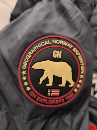 Plumífero Geographical Norway gris hombre.