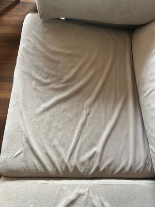 URGE VENTA Sofá de 3 plazas beige + dos banquetas