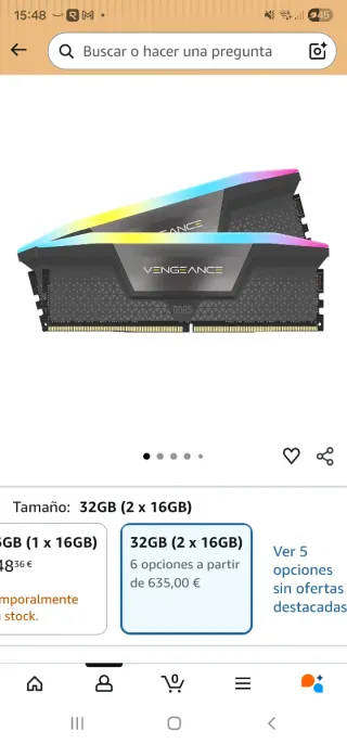 Memoria Ram, Corsair Vengeance  32GB 6000MHz CL30