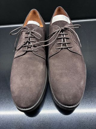 Zapatos Ante Cordones Marrón Chocolate Talla 44