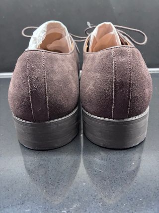 Zapatos Ante Cordones Marrón Chocolate Talla 44