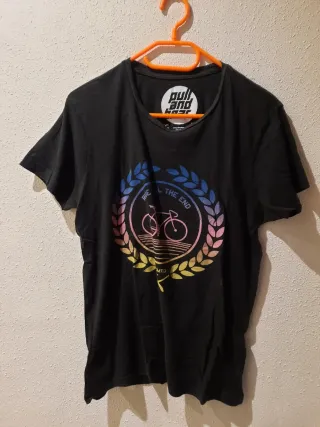 Camiseta Pull&Bear Estampada Bicicleta