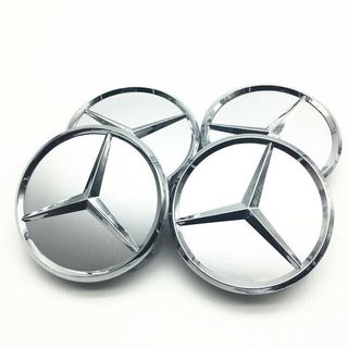 Tapabujes Mercedes 60mm Plata (4 Unidades)