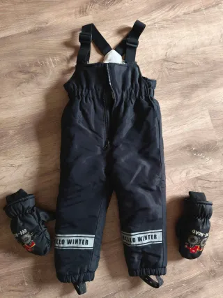 Conjunto nieve niño negro