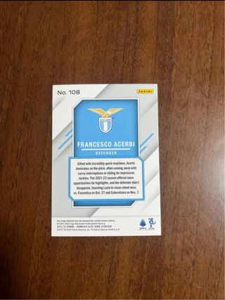 Card Panini Francesco Acerbi SS Lazio