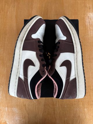 Scarpe Jordan 1 Low Marrone Bianco rosa