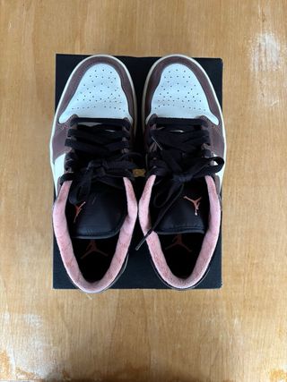 Scarpe Jordan 1 Low Marrone Bianco rosa