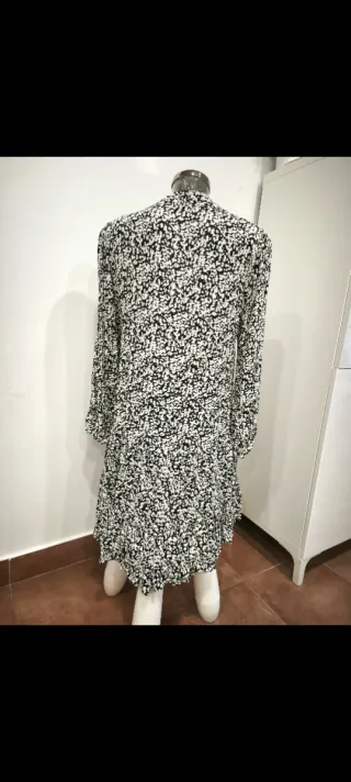 Vestido estampado blanco y negro