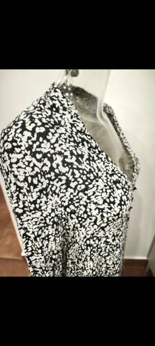 Vestido estampado blanco y negro