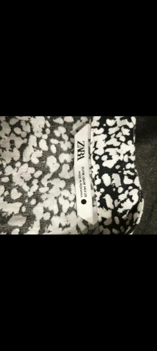 Vestido estampado blanco y negro