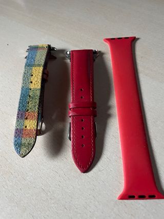 3 Correas Apple Watch Multicolor y Roja