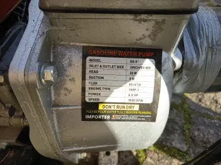 Motobomba gasolina EX-3 EXTREME