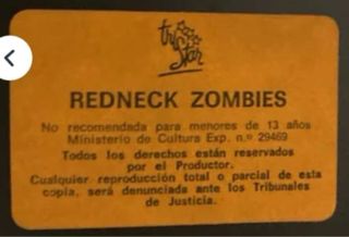 Redneck Zombies VHS Película Terror Español