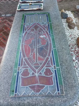 Lote vidrieras emplomadas