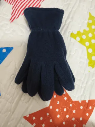 Guantes de forro polar azul
