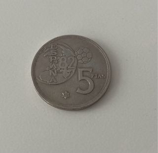 Moneda 5 Pesetas Error del Mundial