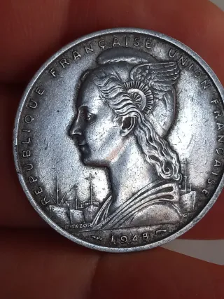 Moneda 5 Francos Somalia Francesa 1948