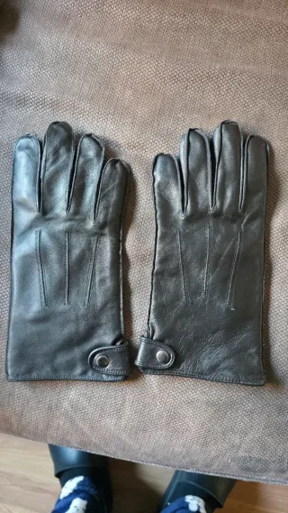 Guantes Piel Jack & Jones Talla M/L Negros