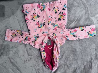 Abrigo niña floral rosa impermeable