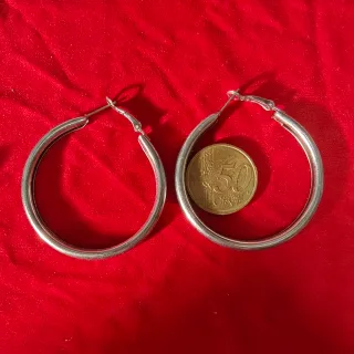 Pack Pendientes Aro Plateados dos tamaños