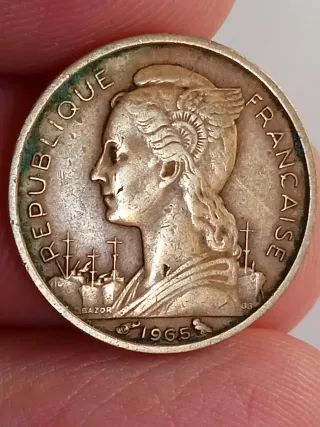 Moneda 10 Francos Somalia Francesa 1965