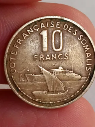 Moneda 10 Francos Somalia Francesa 1965