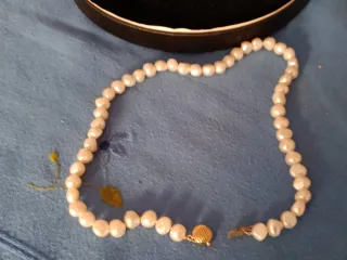 Collar Perlas Broche Chapado Oro