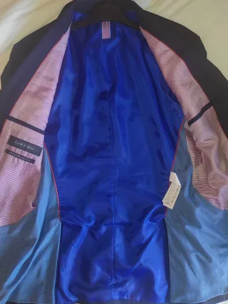 Americana Zara Azul Hombre