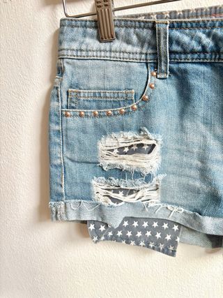 Shorts vaqueros bandera EEUU