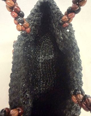 Borsa uncinetto con perline 25x19 cm