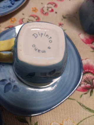 Servizio 5 tazze caffè con zuccheriera