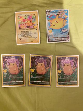 Cartas Pokémon Pikachu 25 Aniversario Inglés
