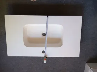 Lavabo de porcelana blanco