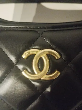 Borsetta Chanel Make Up Nera Oro