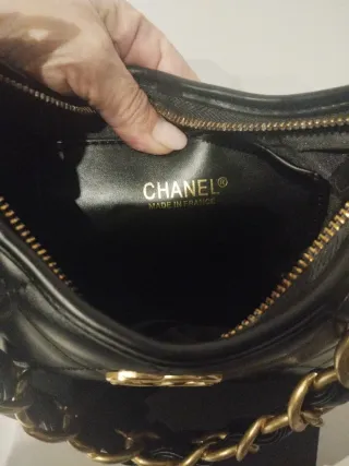 Borsetta Chanel Make Up Nera Oro