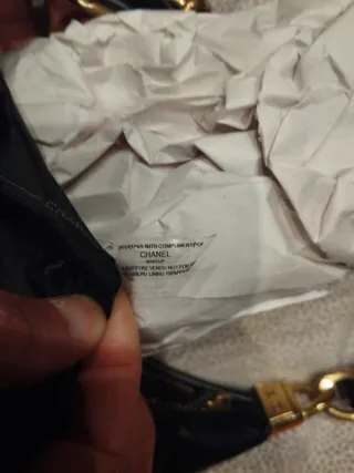 Borsetta Chanel Make Up Nera Oro