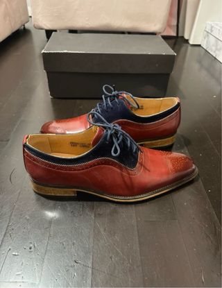 Scarpe uomo Bruno Magli rosse e blu