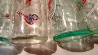 4 Bottiglie di Vetro Antiche La Casera