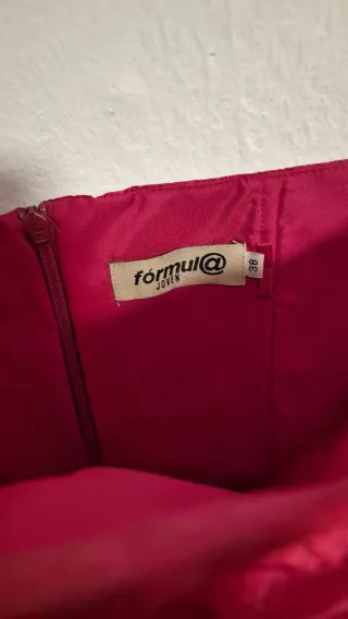 Vestido fiesta rojo sin tirantes