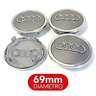 Tapas Llantas Audi 69mm Plata (4 uds)