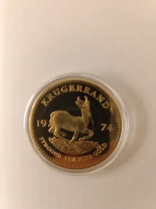 Réplica Krugerrand 1974 1oz imitación Oro Fino