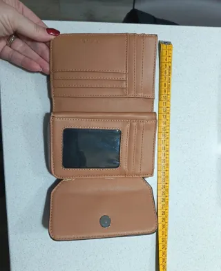 Borsa donna e portafoglio beige/blu