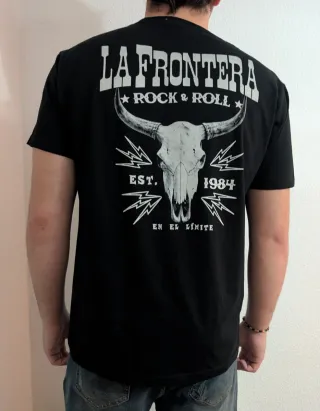 CAMISETA NEGRA - LA FRONTERA - TALLA XL y más..