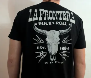CAMISETA NEGRA - LA FRONTERA - TALLA XL y más..