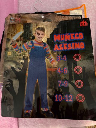 Disfraz Muñeco Asesino 4-6 años