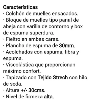 Colchón ensacado 150x190