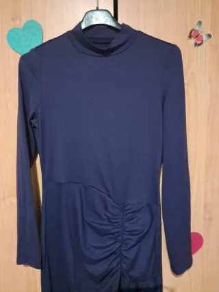 Vestido largo azul marino